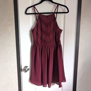 Womens' Burgundy Dress